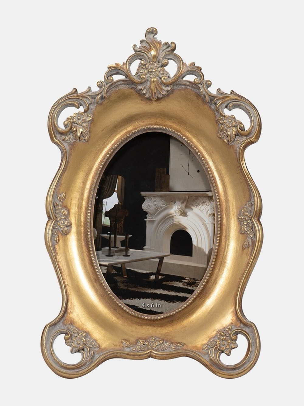 NEW - SAGEBROOK HOME 4x6 Oval Shape Baroque Picture Frame